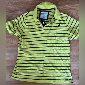 AEROPOSTALE Men’s  Nineteen Eighty Seven Yellow And Blue Striped Polo Shirt XL